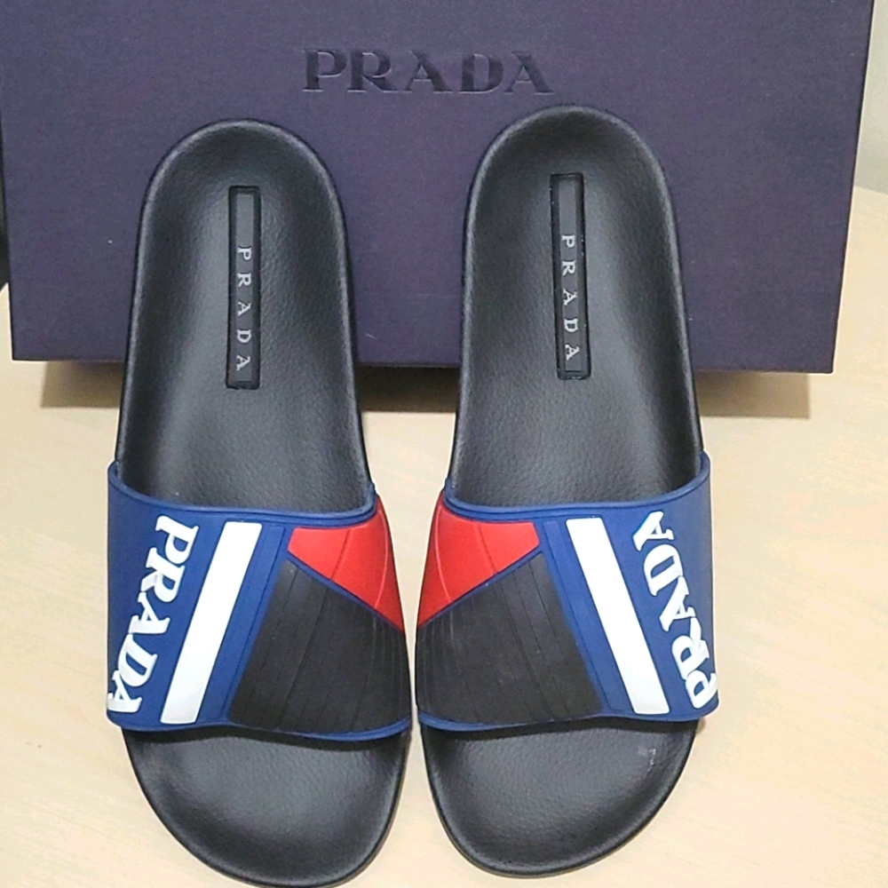 Authentic NIB men's PRADA slides